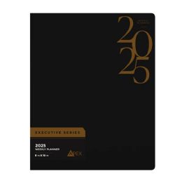 24 Bulk 2025 Weekly Planner 8x10 Black Burgundy Brown