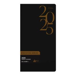 48 Bulk 2025 Weekly planner 3x6" Black Burgundy Brown