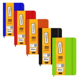 36 Bulk Leatherette Journal 5inchx7inch 100 Sheets - Assorted Colors