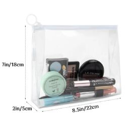 100 Bulk Clear Toiletry Zippered Pouch
