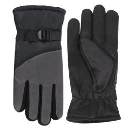 50 Bulk Adult Winter Color Block Gloves - Grey