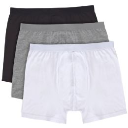 50 Bulk Men's Boxer Briefs - 3 Color Assortment Small