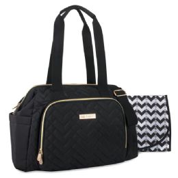 12 Bulk Fisher Price Quilted Signature Black Diaper Bag Tote