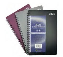 48 Bulk Carton 2025 Dated 8inch X 10inch Poly Textured Weekly/monthly Planners In 3 Assorted Colors