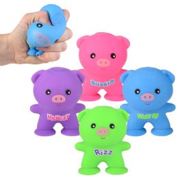 144 Bulk 3inch Suction Squeeze Pig 12ct