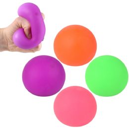 96 Bulk Marshmallow Neon Squishy Ball 2.5inch 12ct