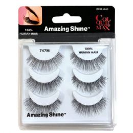 36 Bulk Amazing Shine Colour To The Max 3 Pair 100% Human Hair Eyelash Set In Style 747m