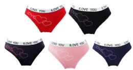30 Bulk Ladies Assorted Underwear I Love You
