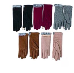 12 Bulk Ladies Assorted Winter Gloves Lined