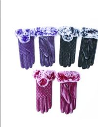 12 Bulk Ladies Fur Winter Gloves Bundle