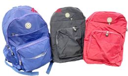 6 Bulk Assorted Backpack Solid Colors