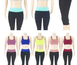 12 Bulk Ladies TwO-Piece Set Top And KneE-Length Leggings