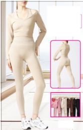 12 Bulk Ladies Athletic Set Long Sleeve Top And Leggings