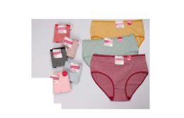 12 Bulk Ladies Striped Jacquard Underwear