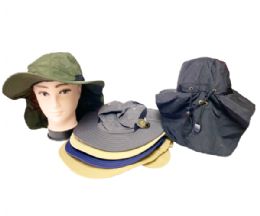 12 Bulk Fishing Hat With No Brim On The Back (assorted Colors, Sold By The Dozen)