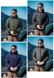 12 Bulk 12 Mens Fashion Puffer Jacket In Navy Batch A: S-xl