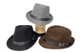 12 Bulk Winter Fedora Hats 12pc 
