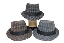 12 Bulk Winter Fedora Hats 12pc 