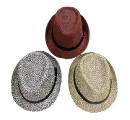 12 Bulk Fedora Hats 12pc