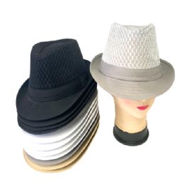 12 Bulk Mesh Fedora Hat