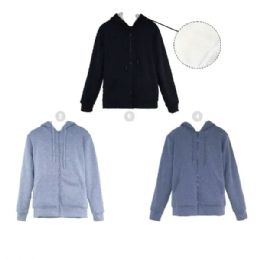 12 Bulk Winter Thermal Zip Up Hoodie