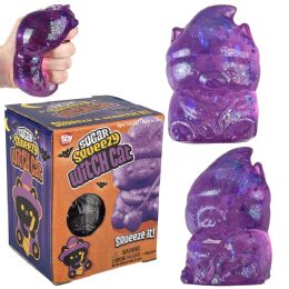 24 Bulk Jumbo Sugar Squeezy Halloween Witch Cat 4inch