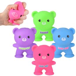 144 Bulk 3inch Suction Squeeze Bear 12ct