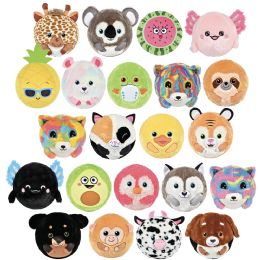 60 Bulk Plush Covered Bladder Ball Mix 12inch 60ct