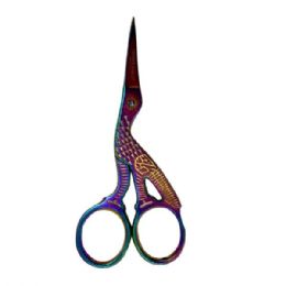 24 Bulk Legacy Nails Professional Multicolor Bird Beauty Scissor