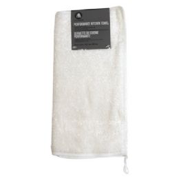 8 Bulk Performance Kitchen Towel Bamboo White 18 X 12 Peggable