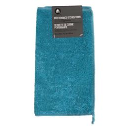 8 Bulk Performance Kitchen Towel Bamboo Teal 18 X 12 Peggable