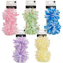 36 Bulk Gift Bow 2pk 4.5in 2tone Fountain Pom