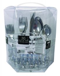 12 Bulk 20 Pc. Stainless Steel Flatware Set Clear Only