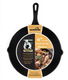 12 Bulk 6" Cast-Iron Skillet
