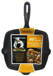 6 Bulk 10" 26cm Cast-Iron Griddle Pa