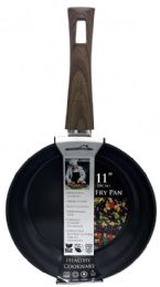 6 Bulk 11" Ceramic Coated Induction Pan-Black