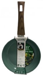 6 Bulk 11" Ceramic Coated Induction Pan-Green