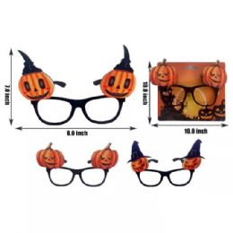 48 Bulk Pumpkin Halloween Glasses 7 X 8 Inch