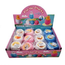 48 Bulk Flashing Pop Up Chicken Squeeze Ball