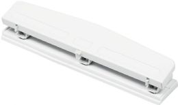 24 Bulk Heavy Duty Desktop 3-Hole Paper Punch, White