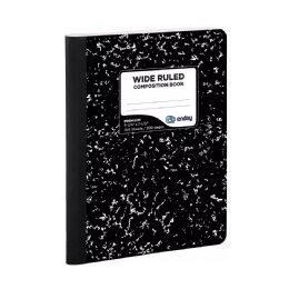 48 Bulk Composition Book, Black Marble W/r 100 Ct.