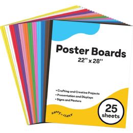 Bulk Poster Board, 22x28 , 25 Pack, Assorted