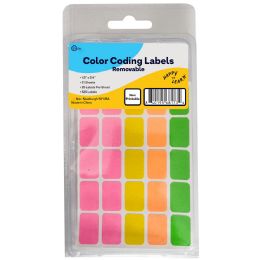 96 Bulk Colored Labels, 525 Per count, Rectangular, Assorted Colors