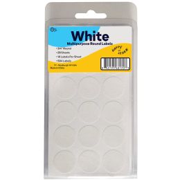 96 Bulk White Multipurpose Round Label 3/4inch (504/count)