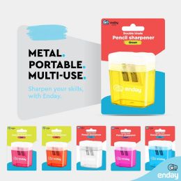 200 Bulk Dual Blade Sharpener W/ Lid & Receptacle, Blue