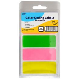 96 Bulk ColoR-Coding Removable Name Labels, 1inch X 3inch, (72/count)