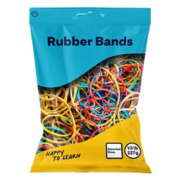 24 Bulk 0.5 Lbs / 227g. Assorted Colors And Sizes Rubber Bands