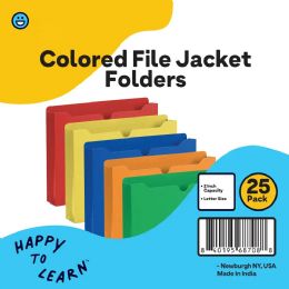 Bulk Inch File Jackets Colored 25-count