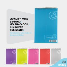 48 Bulk Steno Book Ruled 6 X 9, 80 Ct., Green