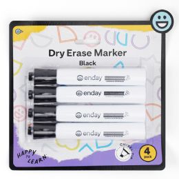 144 Bulk Dry Erase Markers Chisel Tip Black 4-count